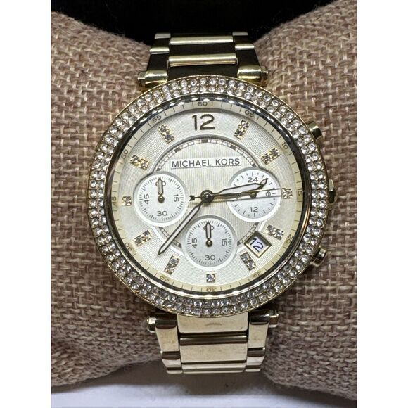 Michael Kors Parker MK5354 Women\'s Gold Stainless Steel Analog Dial Watch JNA232 main image 10